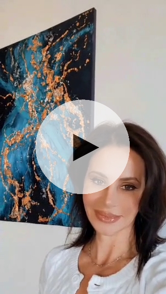 ArteDiAlina.com painting: Gold into the blue